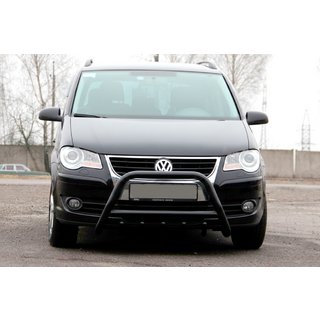 Кенгурятник WT003 Black (нерж) Volkswagen Touran 2003-2010 рр. фото 2
