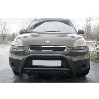 Кенгурятник WT003 Black (нерж) Kia Soul I 2008-2013 рр. фото 1