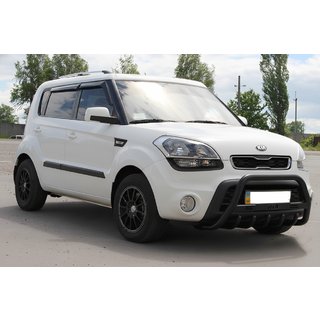 Кенгурятник WT004 Black (нерж) Kia Soul I 2008-2013 рр. фото 2