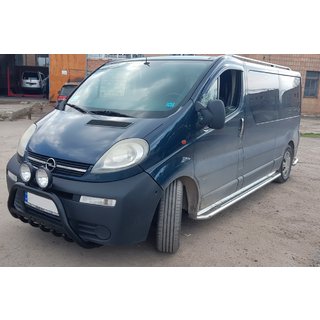 Кенгурятник WT004 Black (нерж.) Opel Vivaro 2001-2015 рр. фото 2