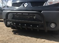 Renault Trafic 2001-2015 рр. Кенгурятник WT004 Black (нерж.) фото 5