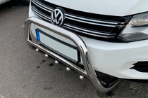 Volkswagen Tiguan 2007-2016 рр. Кенгурятник WT004 (нерж) фото 1