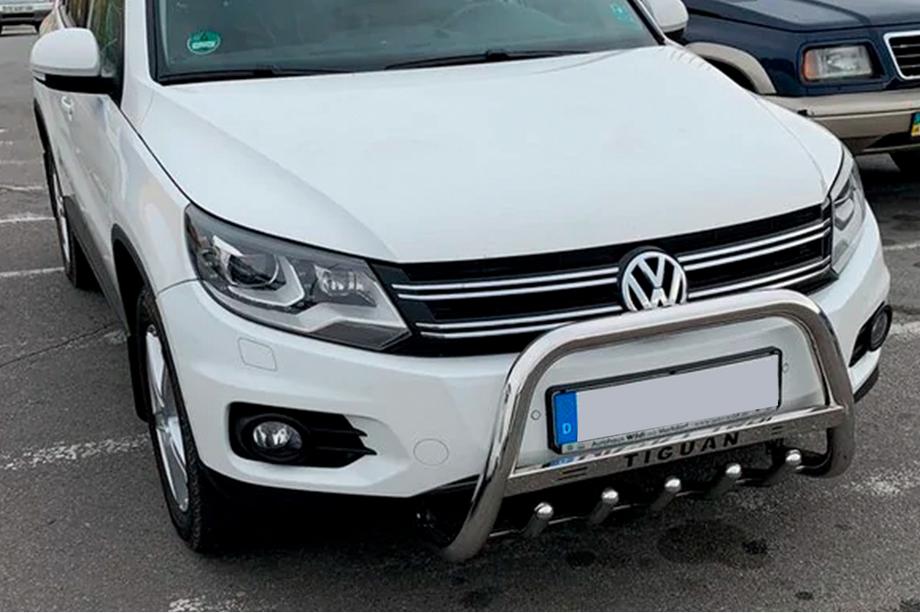 Volkswagen Tiguan 2007-2016 рр. Кенгурятник WT004 (нерж) Фото 3