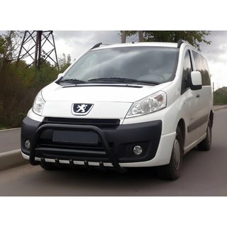 Кенгурятник WT003 Black (нерж) Citroen Jumpy 2007-2017 рр. фото 1