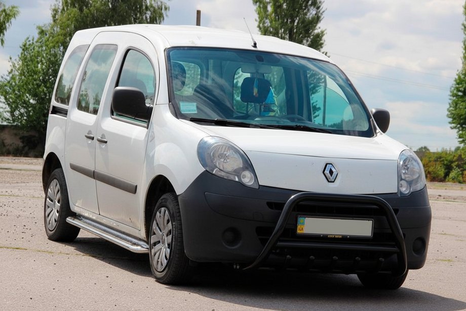 Renault Kangoo 2008-2020 рр. Кенгурятник WT003 Black (нерж) Image