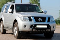 Nissan Navara 2006-2015 рр. Кенгурятник WT008 Black (нерж) фото 3