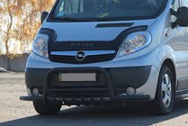Renault Trafic 2001-2015 рр. Кенгурятник Exclusive Black (нерж.) фото 2