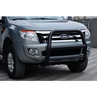 Передній захист WT018 Black (нерж.) Ford Ranger 2011-2022 рр. фото 1