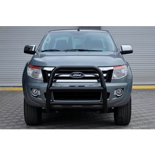 Передній захист WT018 Black (нерж.) Ford Ranger 2011-2022 рр. фото 2