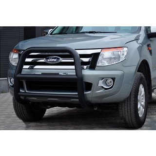Передній захист WT018 Black (нерж.) Ford Ranger 2011-2022 рр. фото 3