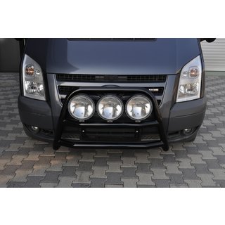 Кенгурятник WT018 Black (2006-2014, нерж.) Ford Transit 2000-2014 рр. фото 2
