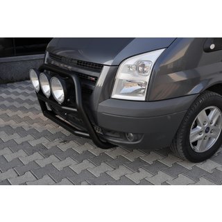 Кенгурятник WT018 Black (2006-2014, нерж.) Ford Transit 2000-2014 рр. фото 3