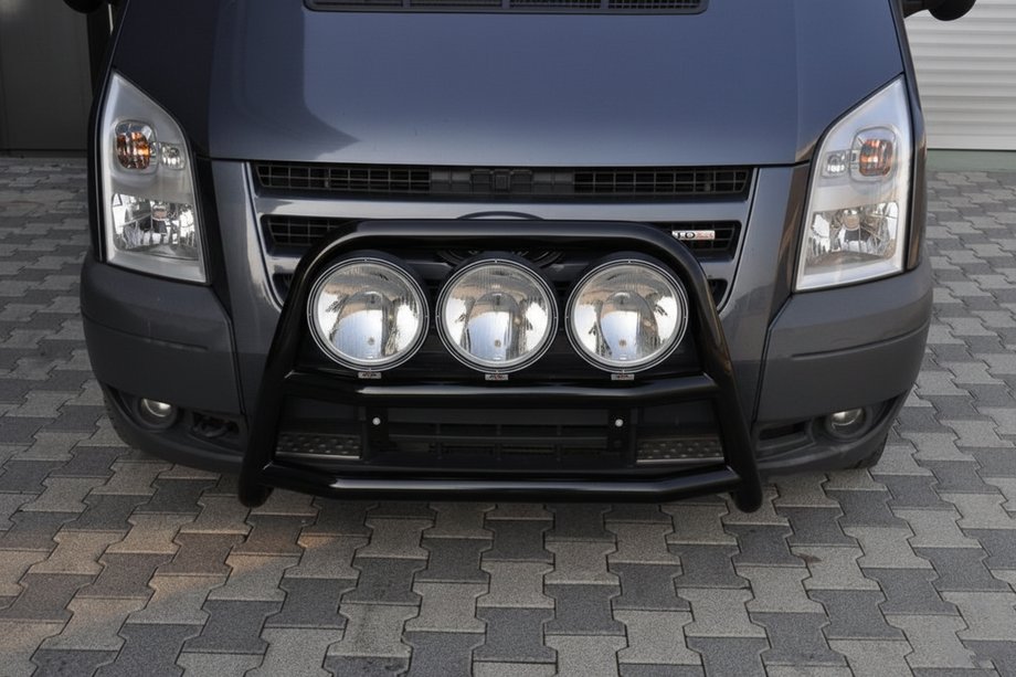 Ford Transit 2000-2014 рр. Кенгурятник WT018 Black (2006-2014, нерж.) Фото 2