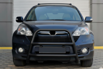 Honda CRV 2007-2011 рр. Кенгурятник WT018 Black (нерж.) фото 2
