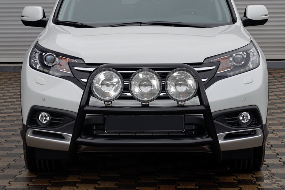 Honda CRV 2012-2016 рр. Передній захист WT018 Black (нерж.) Фото 4