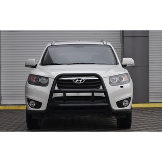 Кенгурятник WT018 Black (нерж.) Hyundai Santa Fe 2 2006-2012 рр. фото 2