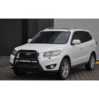 Кенгурятник WT018 Black (нерж.) Hyundai Santa Fe 2 2006-2012 рр. фото 3