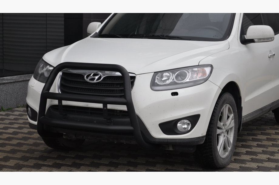 Hyundai Santa Fe 2 2006-2012 рр. Кенгурятник WT018 Black (нерж.) Фото 1