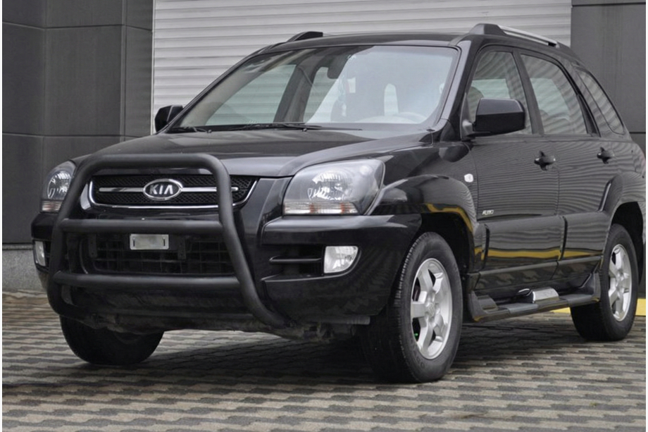 Kia Sportage 2004-2010 рр. Кенгурятник WT018 Black (нерж.) Image