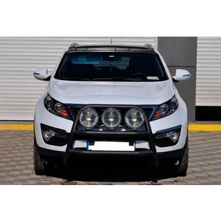 Кенгурятник WT018 Black (нерж.) Kia Sportage 2010-2015 рр. фото 1
