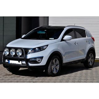 Кенгурятник WT018 Black (нерж.) Kia Sportage 2010-2015 рр. фото 2