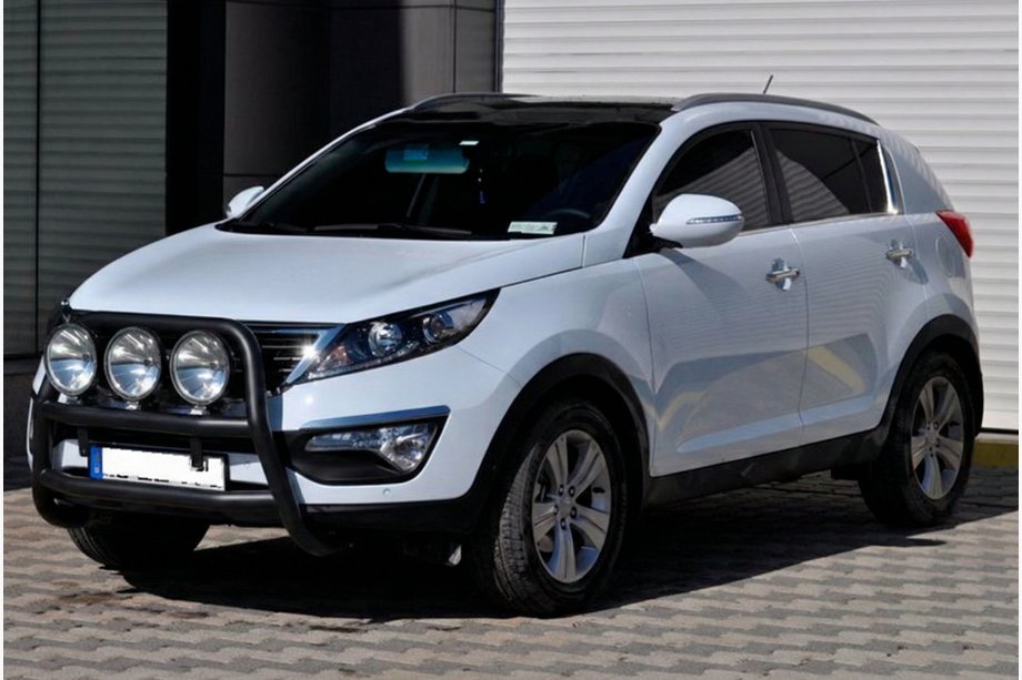 Kia Sportage 2010-2015 рр. Кенгурятник WT018 Black (нерж.) Фото 2