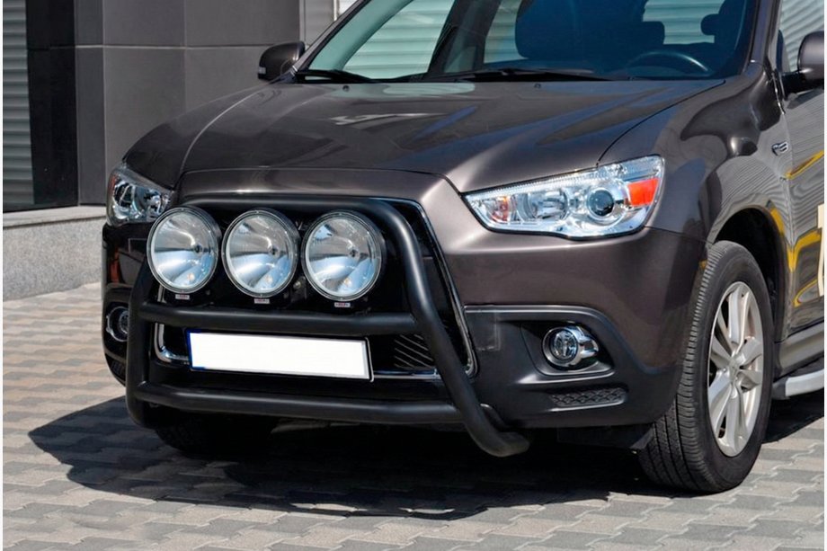 Mitsubishi ASX 2010-2023 рр. Кенгурятник WT018 Black (нерж.) Фото 1