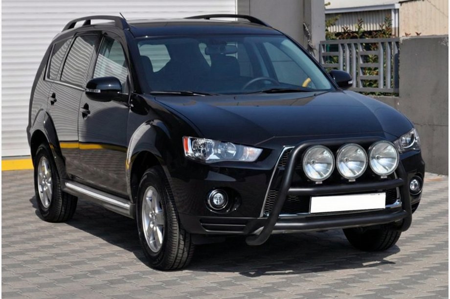 Mitsubishi Outlander 2006-2012 рр. Кенгурятник WT018 Black (нерж.) Фото 3