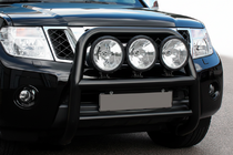 Nissan Navara 2006-2015 рр. Кенгурятник WT018 Black (нерж) фото 1