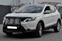 Nissan Qashqai 2014-2021 рр. Кенгурятник WT018 Black (нерж) фото 1