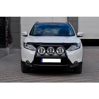 Кенгурятник WT018 Black (нерж) Nissan Qashqai 2014-2021 рр. фото 2
