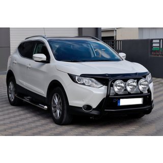 Кенгурятник WT018 Black (нерж) Nissan Qashqai 2014-2021 рр. фото 3