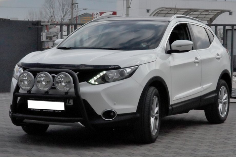 Nissan Qashqai 2014-2021 рр. Кенгурятник WT018 Black (нерж) Фото 1