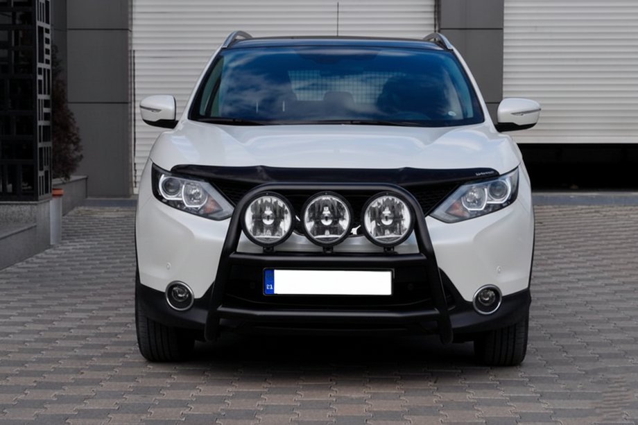Nissan Qashqai 2014-2021 рр. Кенгурятник WT018 Black (нерж) Фото 2