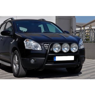 Кенгурятник WT018 Black (нерж.) Nissan Qashqai 2007-2010 рр. фото 2