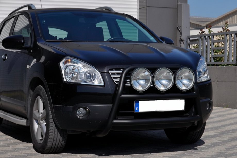 Nissan Qashqai 2010-2014 рр. Кенгурятник WT018 Black (нерж.) Фото 3