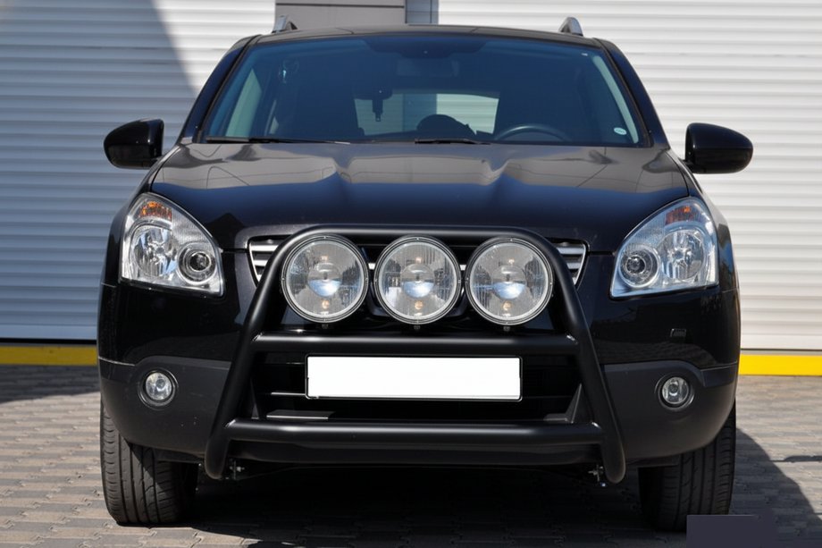 Nissan Qashqai 2010-2014 рр. Кенгурятник WT018 Black (нерж.) Фото 1