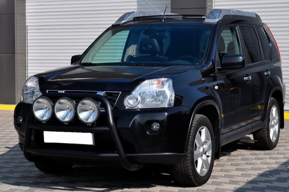 Nissan X-trail T31 2007-2014 рр. Передній захист WT018 Black (нерж) Фото 2