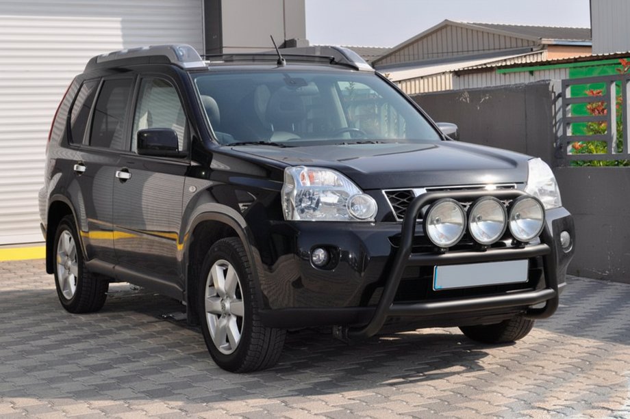 Nissan X-trail T31 2007-2014 рр. Передній захист WT018 Black (нерж) Фото 3