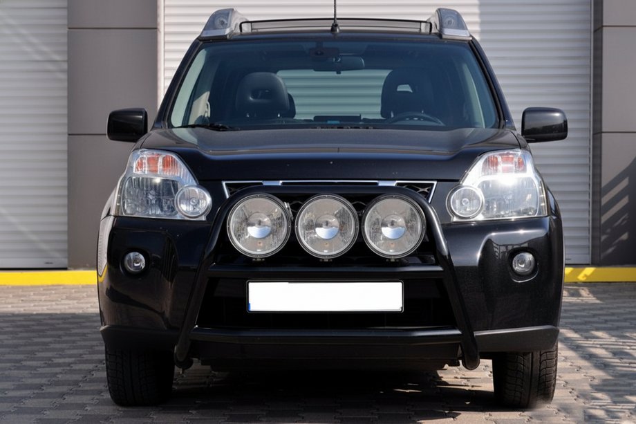 Nissan X-trail T31 2007-2014 рр. Передній захист WT018 Black (нерж) Фото 1