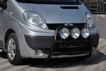 Opel Vivaro 2001-2015 рр. Кенгурятник WT018 Black (нерж.) фото 2