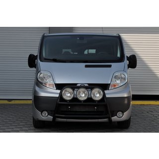 Кенгурятник WT018 Black (нерж.) Opel Vivaro 2001-2015 рр. фото 1