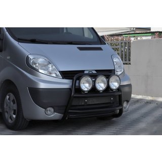 Кенгурятник WT018 Black (нерж.) Opel Vivaro 2001-2015 рр. фото 4