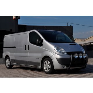 Кенгурятник WT018 Black (нерж.) Opel Vivaro 2001-2015 рр. фото 3