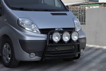 Renault Trafic 2001-2015 рр. Кенгурятник WT018 Black (нерж.) фото 1