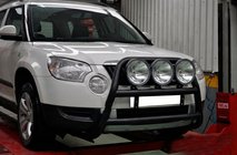 Skoda Yeti 2009-2017 рр. Кенгурятник WT018 Black (нерж.) фото 2