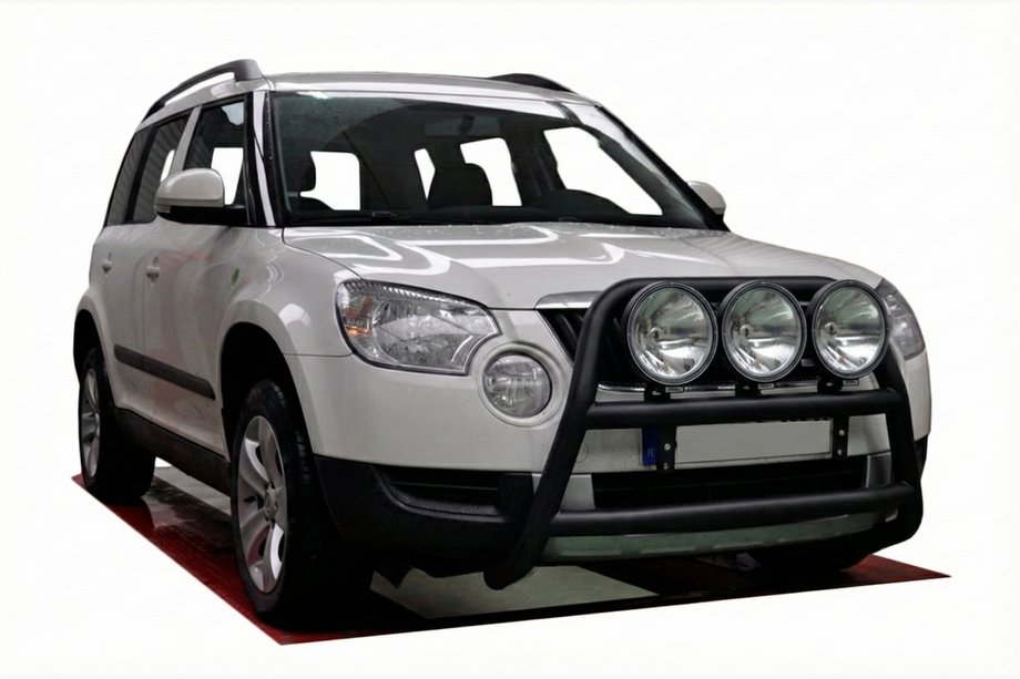Skoda Yeti 2009-2017 рр. Кенгурятник WT018 Black (нерж.) Image