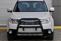Subaru Forester 2008-2013 рр. Кенгурятник WT018 Black (нерж.) фото 3