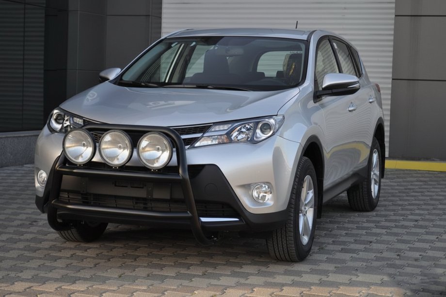 Toyota Rav 4 2013-2018 рр. Кенгурятник WT018 Black (нерж) Фото 3