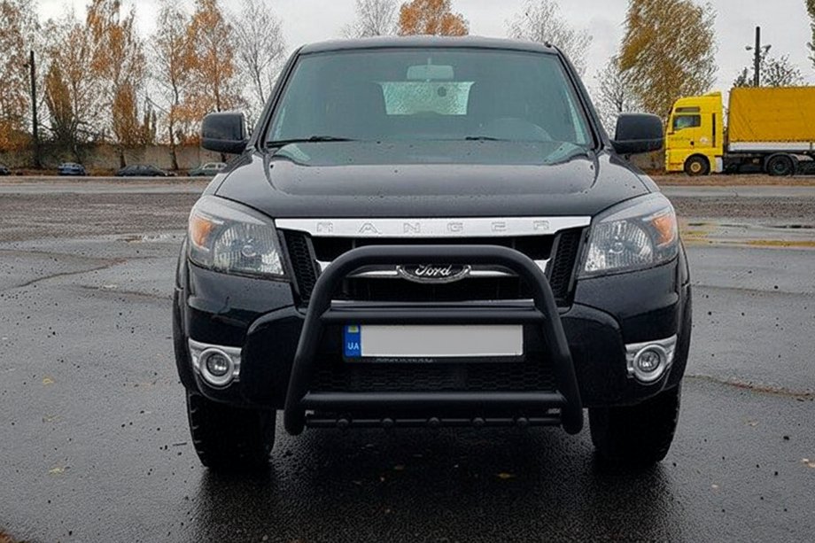 Ford Ranger 2007-2011 рр. Кенгурятник QT008 Black (нерж) Фото 3